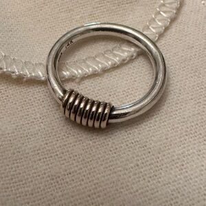 James Avery Kalahari Ring Sterling Silver 14k Gold Size 6.5 Retired & Rare Find!